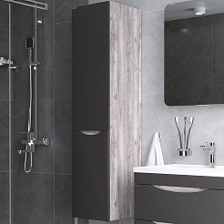 Grossman Пенал подвесной Талис 35 с б/к бетон пайн/графит матовый – фотография-3